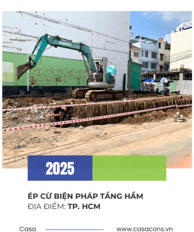 ÉP CỪ BIỆN PHÁP TẦNG HẦM