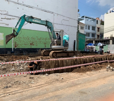 ÉP CỪ BIỆN PHÁP TẦNG HẦM