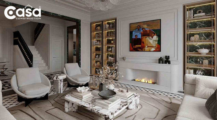 Mẫu thiết kế nội thất biệt thự sang trọng hiện đại