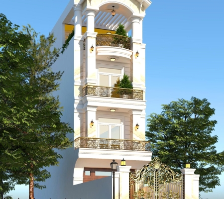 CÔNG TRÌNH PHỐI CẢNH NHÀ CAO TẦNG CÔNG TY CASA